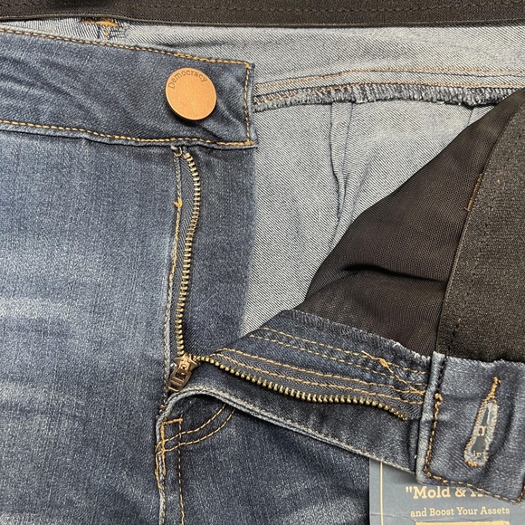 Democracy Jeans Womens 18W Blue Ab Solution Ankle Skimmer Curve Equality Stretch - Picture 6 of 13